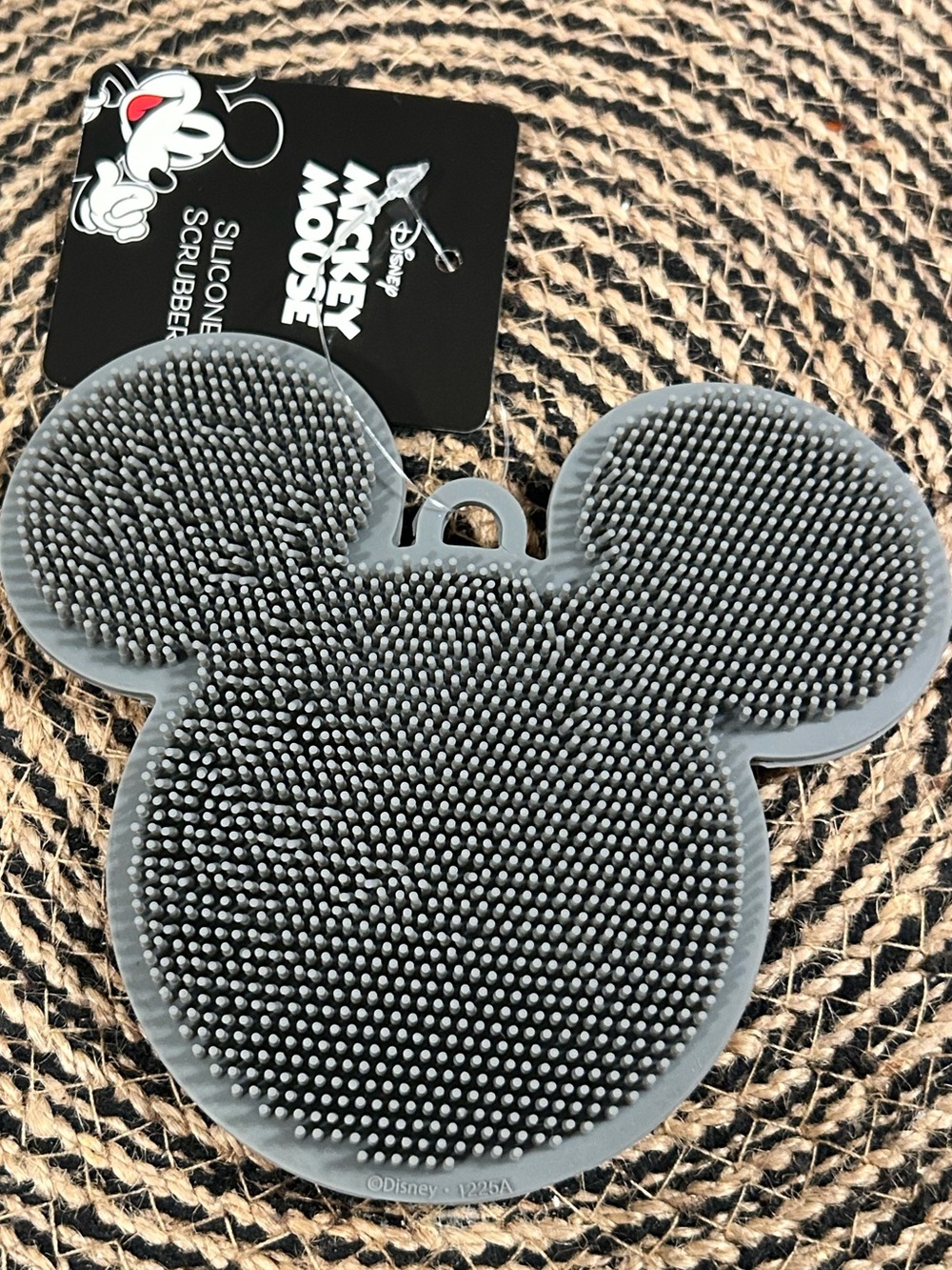 Disney Mickey Mouse Gray Silicone Scrubber